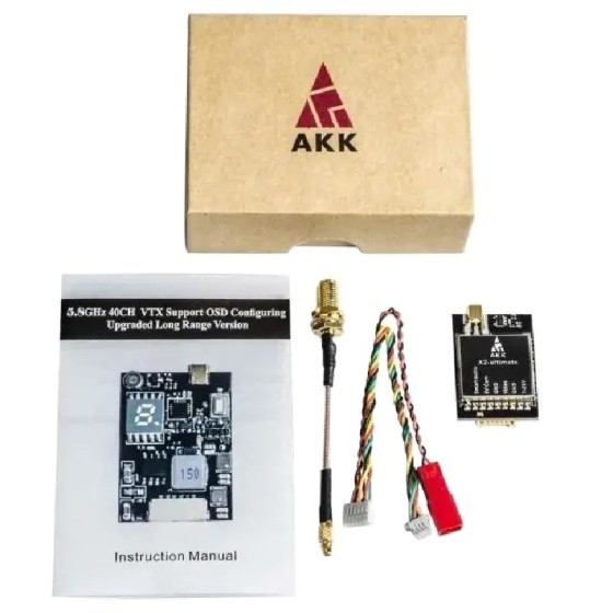AKK X2-ultimate 25mW/200mW/600mW/1200mW 5.8GHz 37CH with Audiofor RC Racing Drone RC Quadcopter